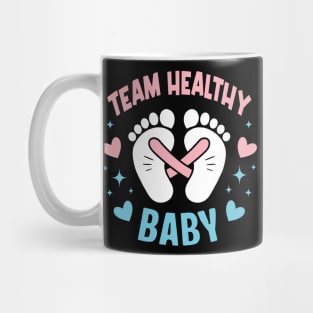 Funny gender reveal team healthy baby party supplies Mug